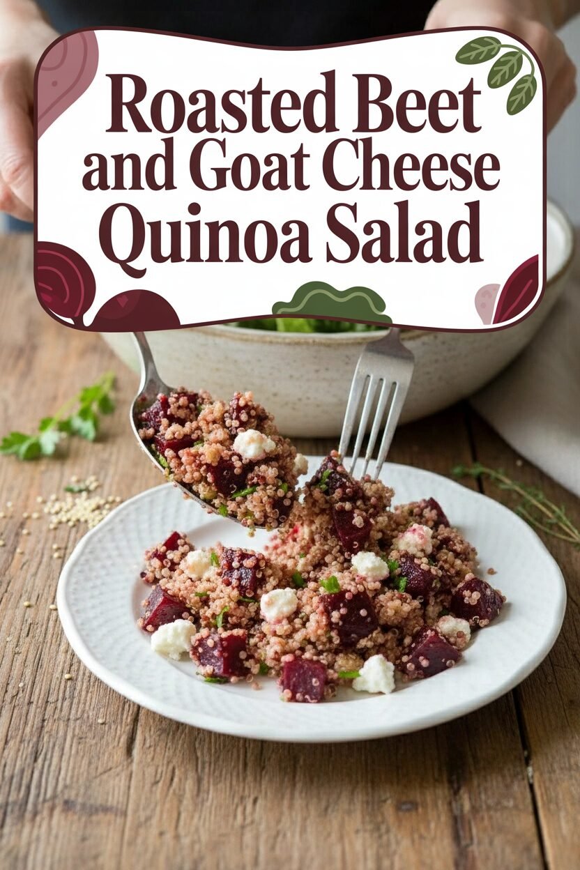 Roasted Beet and Goat Cheese Quinoa Salad
