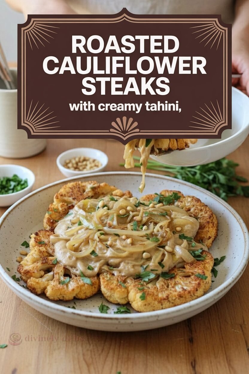 Roasted Cauliflower Steaks with Creamy Tahini