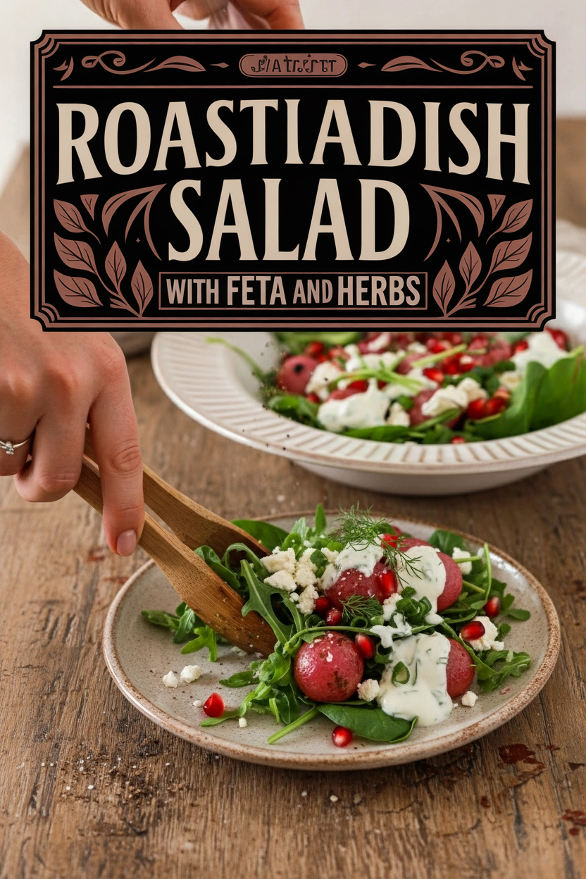 Roasted Radish Salad with Feta and Herbs