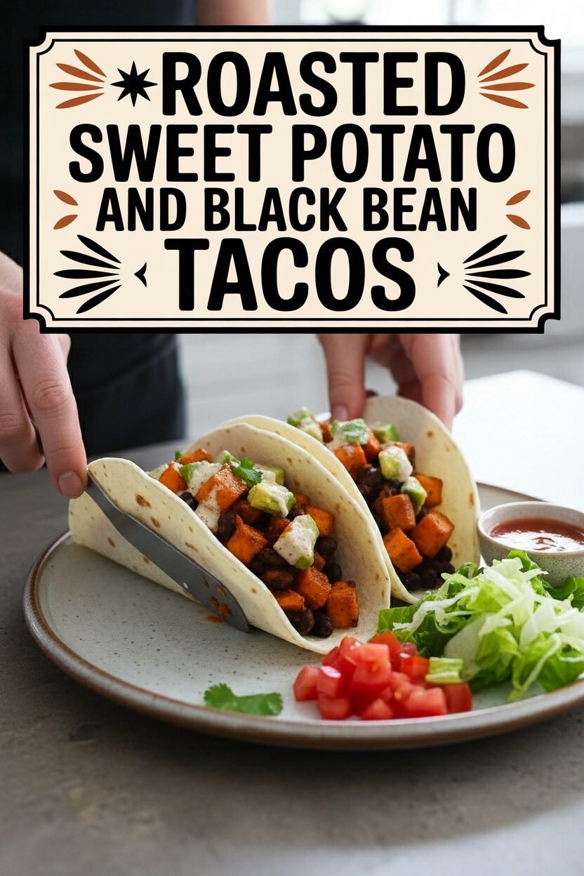 Roasted Sweet Potato and Black Bean Tacos