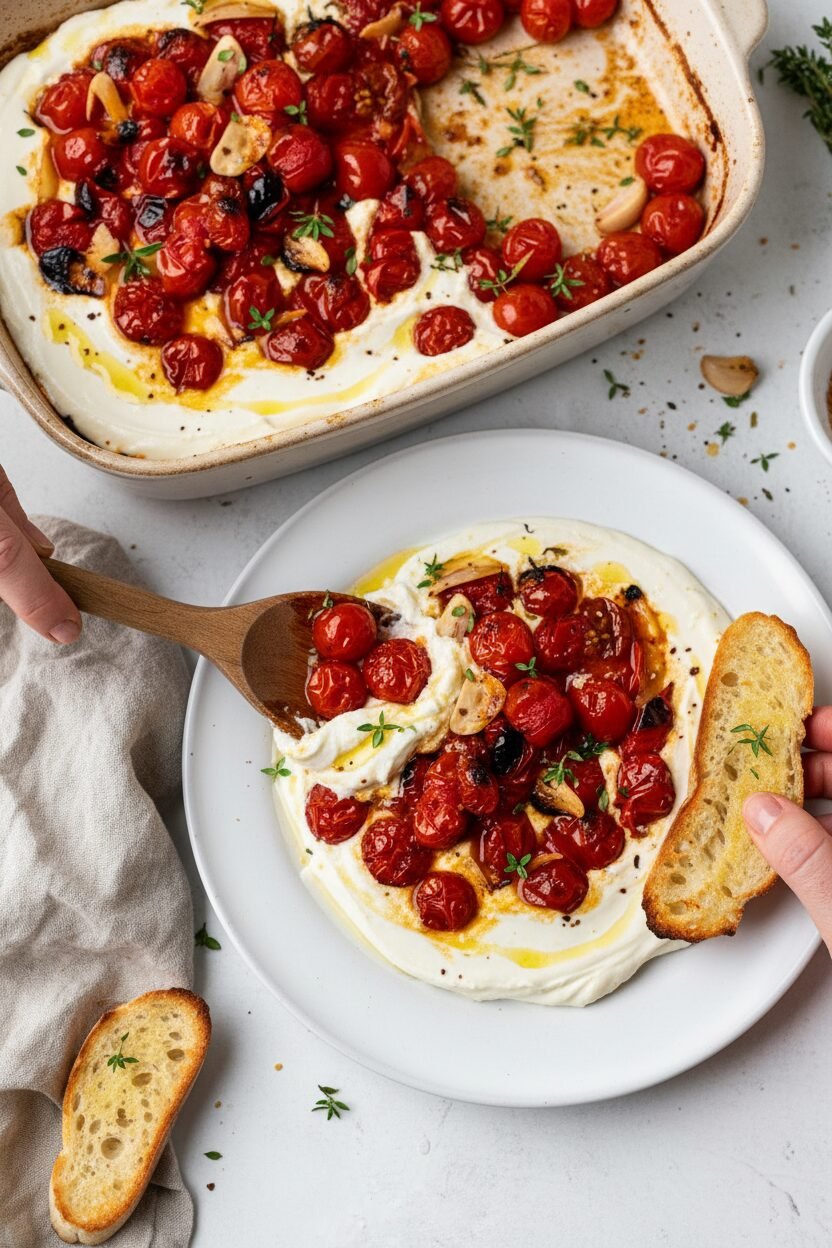 Roasted Tomato and Whipped Feta Dip