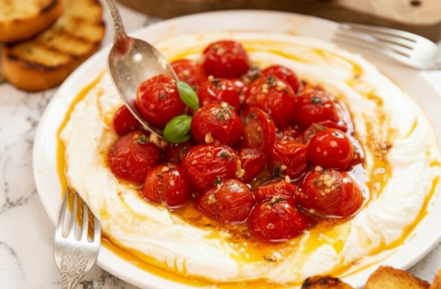 Creamy Whipped Feta Dip with Roasted Cherry Tomatoes