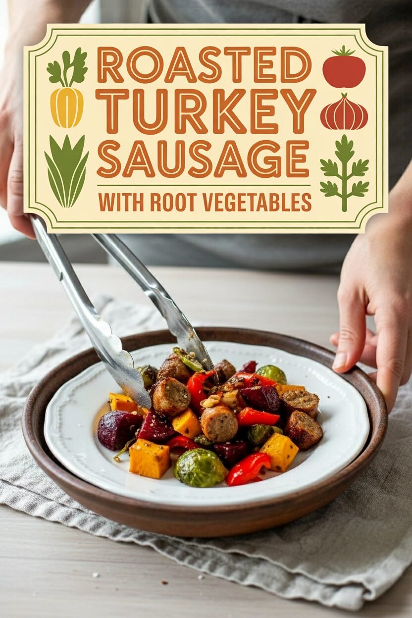 Roasted Turkey Sausage with Root Vegetables