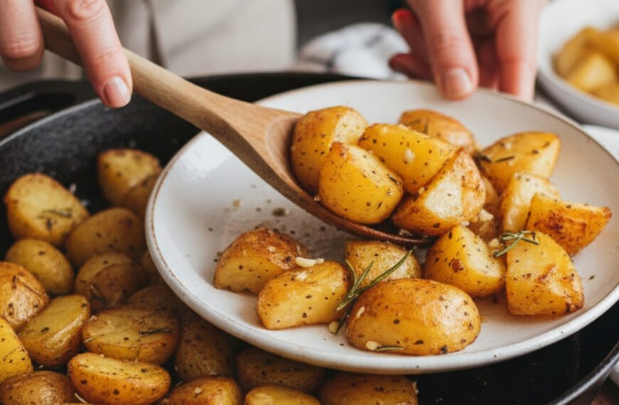 Crispy Tallow Roasted Potatoes with Rosemary
