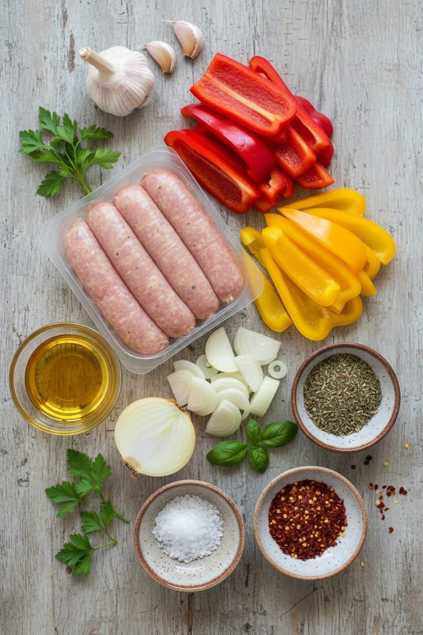 Sausage and Peppers Sheet Pan Supper