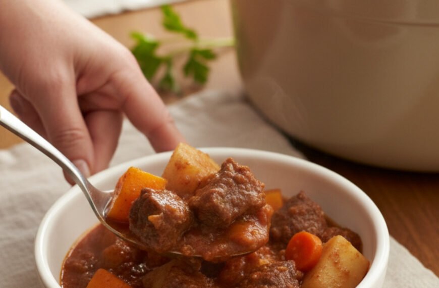 Traditional Passover Beef Stew with Root Vegetables