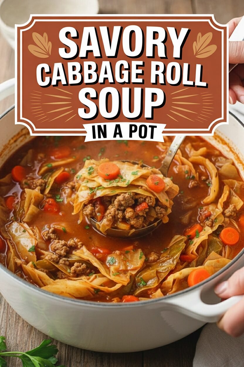 Savory Cabbage Roll Soup in a Pot