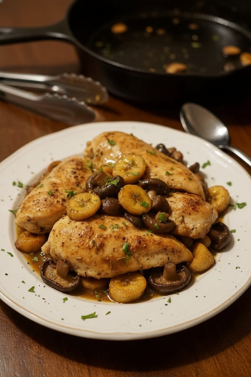 Savory Chicken Marsala with Mushroom Medley