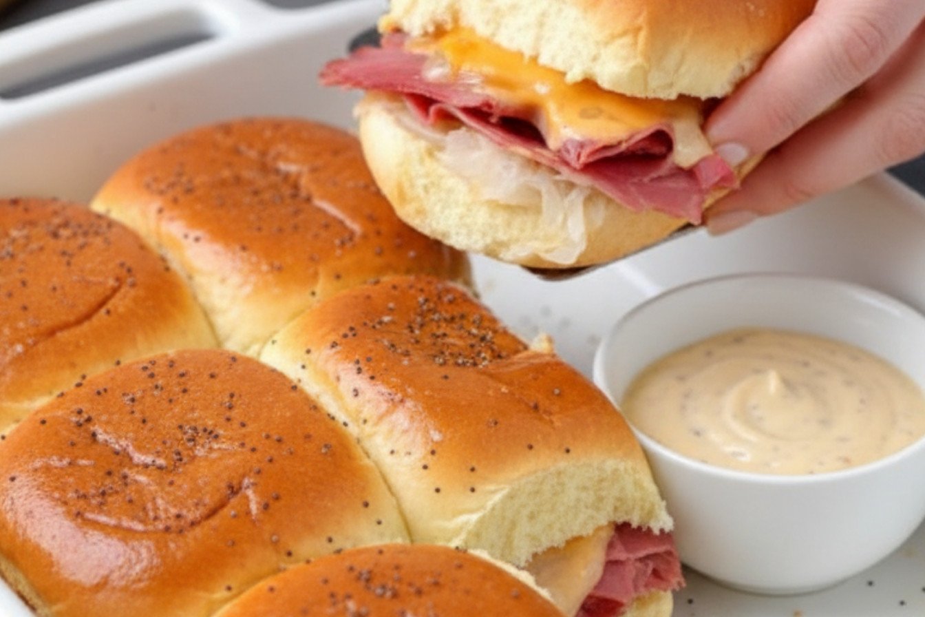 Savory Corned Beef Sliders with Creamy Dressing