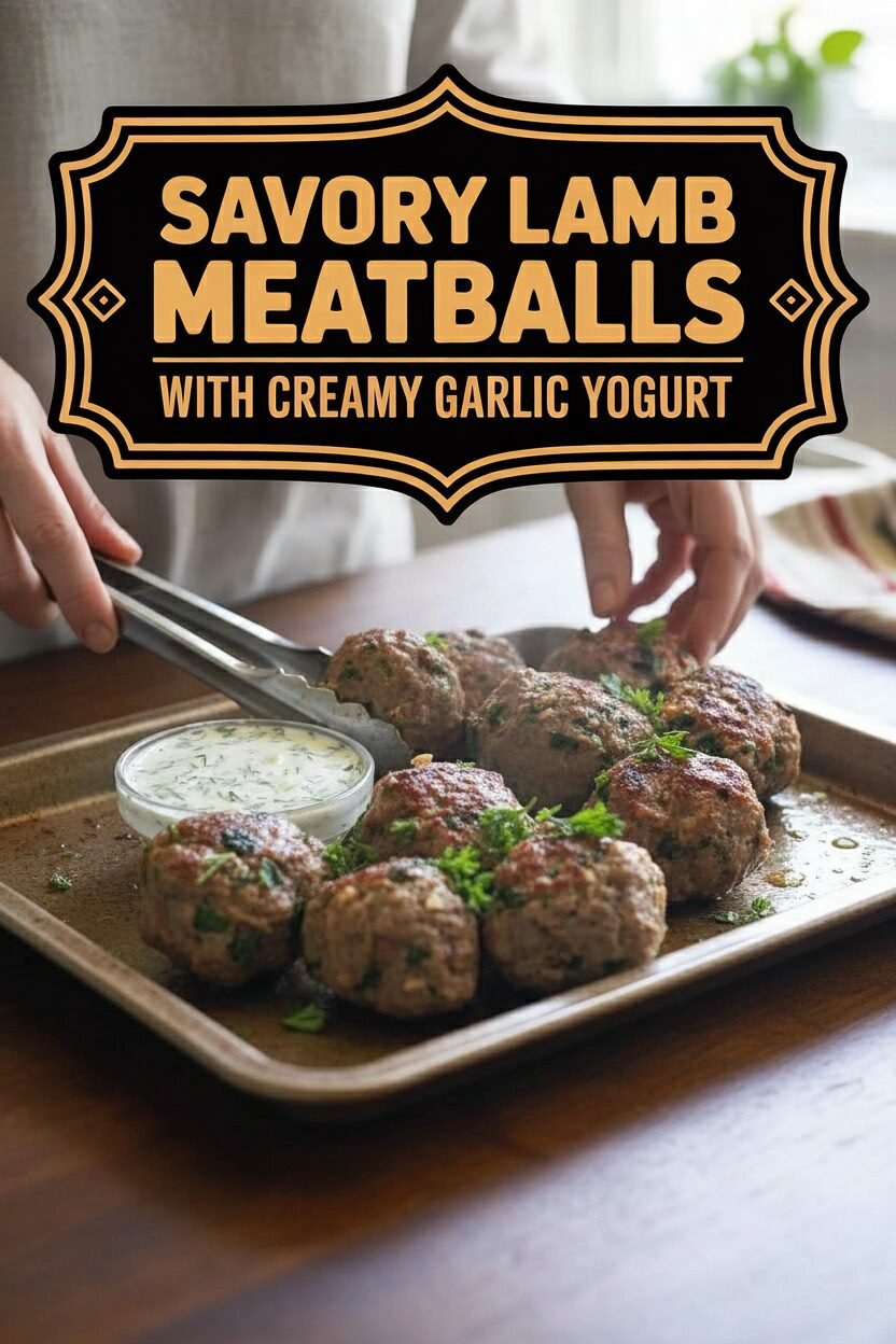 Savory Lamb Meatballs with Creamy Garlic Yogurt
