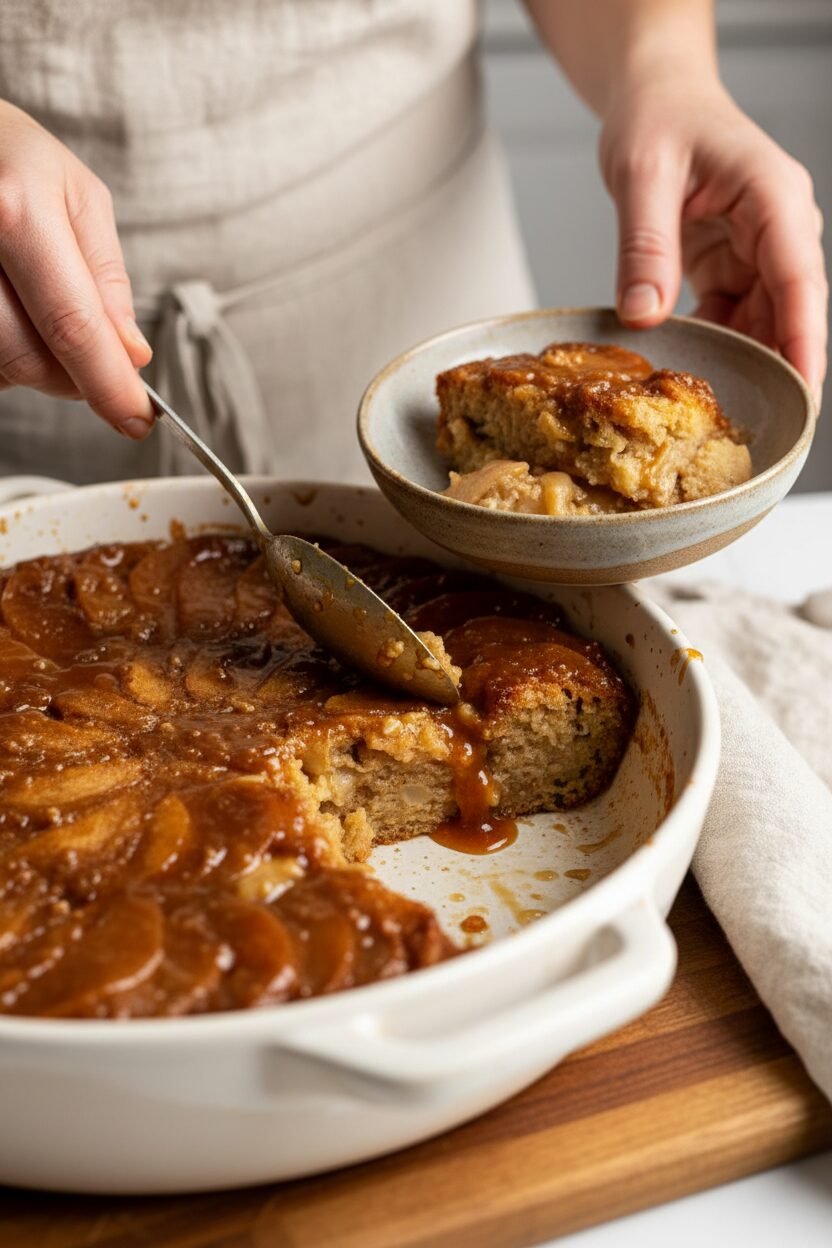 Savory Miso Caramel Bread Pudding