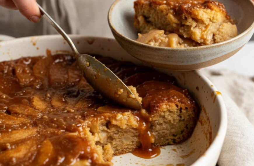 Savory Miso Caramel Bread Pudding