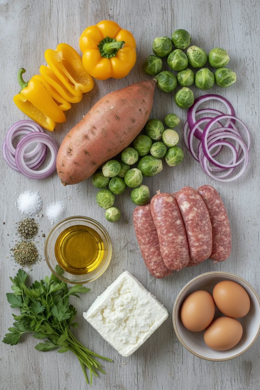 Savory Sausage and Sweet Potato Tray Bake
