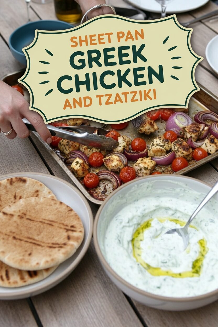 Sheet Pan Greek Chicken and Tzatziki