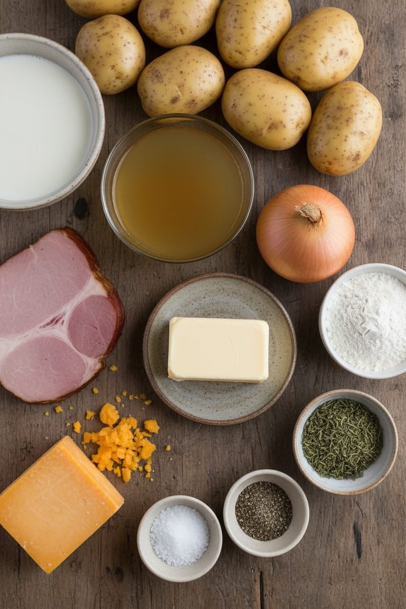 Sheet Pan Scalloped Potatoes with Ham