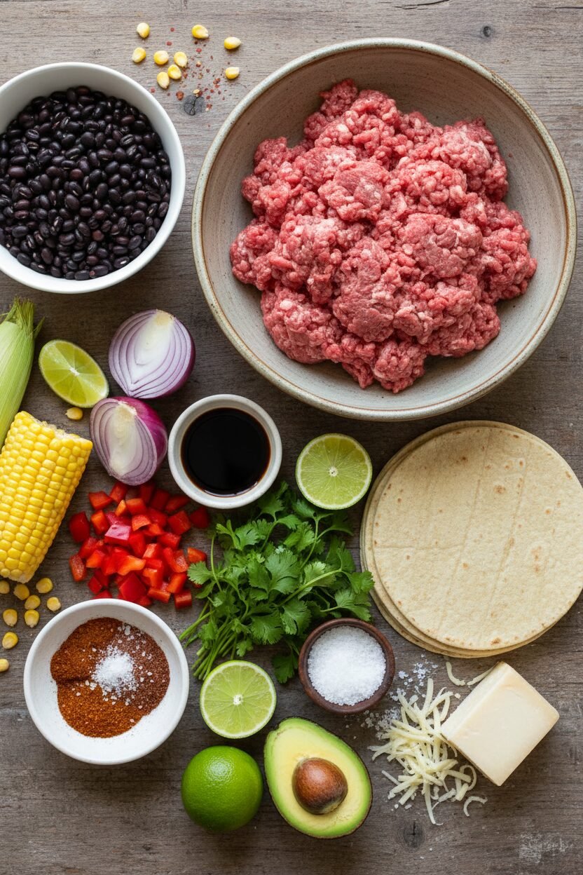Simple Beef Tacos and Zesty Salsa