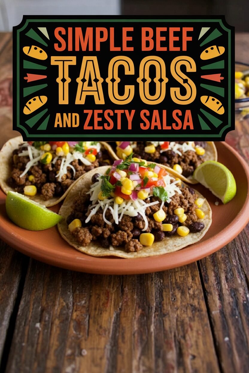 Simple Beef Tacos and Zesty Salsa