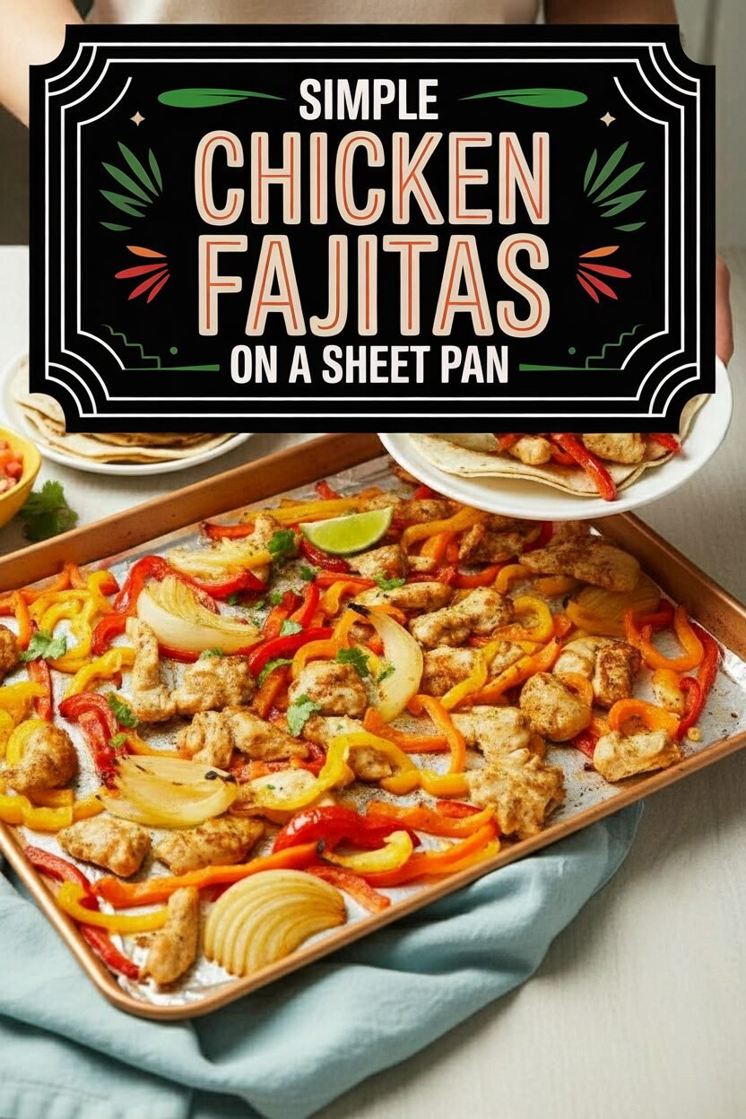 Simple Chicken Fajitas on a Sheet Pan