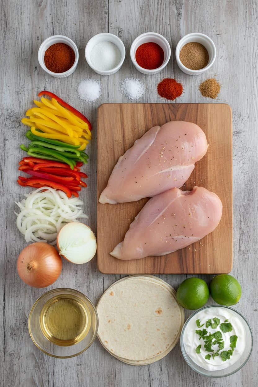 Simple Sheet Pan Chicken and Pepper Fajitas