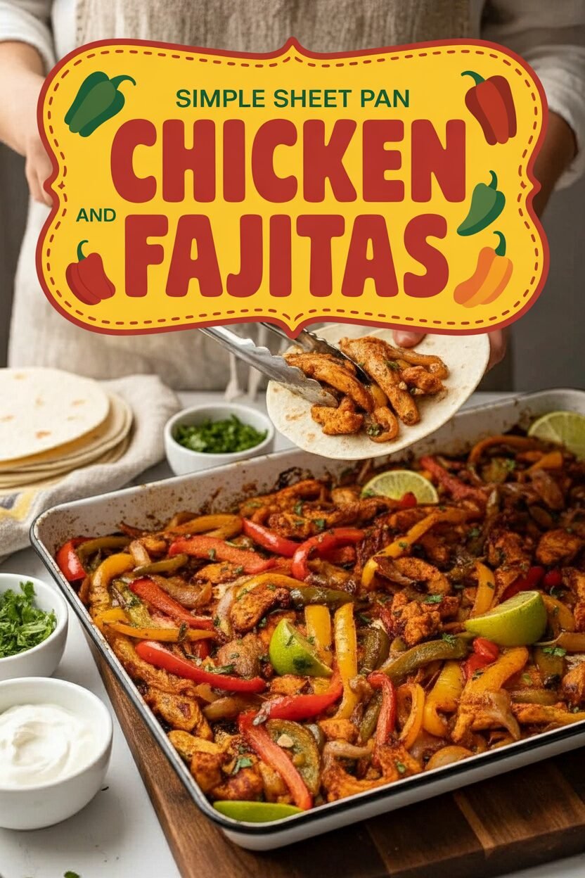 Simple Sheet Pan Chicken and Pepper Fajitas