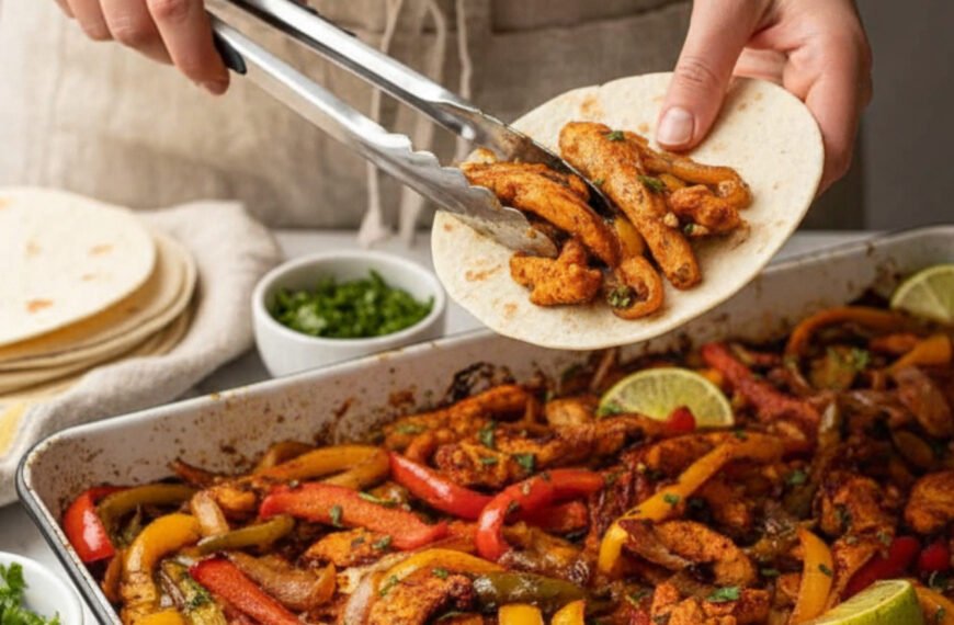 Simple Sheet Pan Chicken and Pepper Fajitas