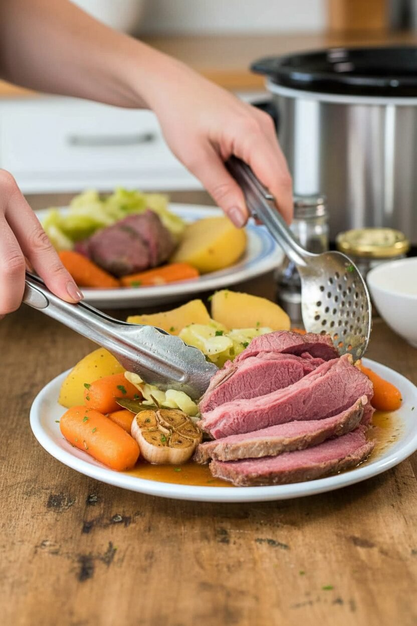 Slow Cooker Corned Beef with Cabbage