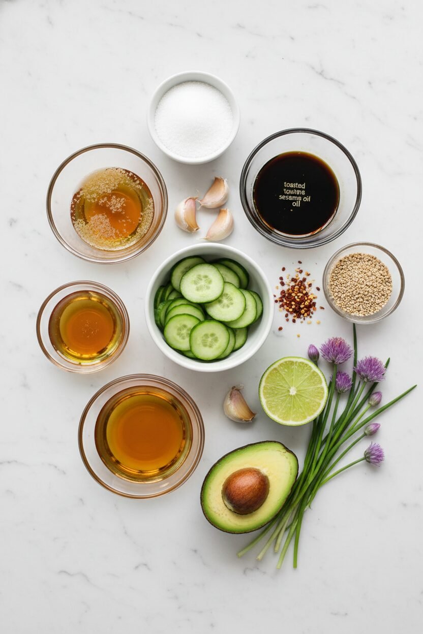 Smashed Cucumber Salad with Ginger Sesame Dressing