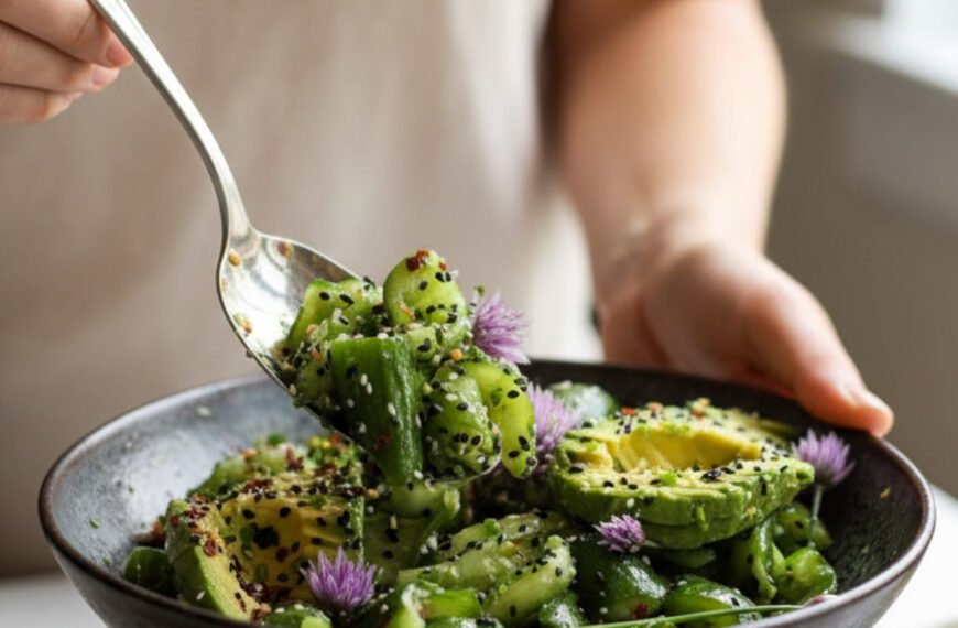 Smashed Cucumber Salad with Ginger Sesame Dressing