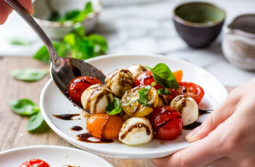 Speedy Caprese Salad with Balsamic Glaze