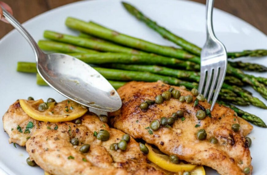 Quick 20-Minute Chicken Piccata with Asparagus
