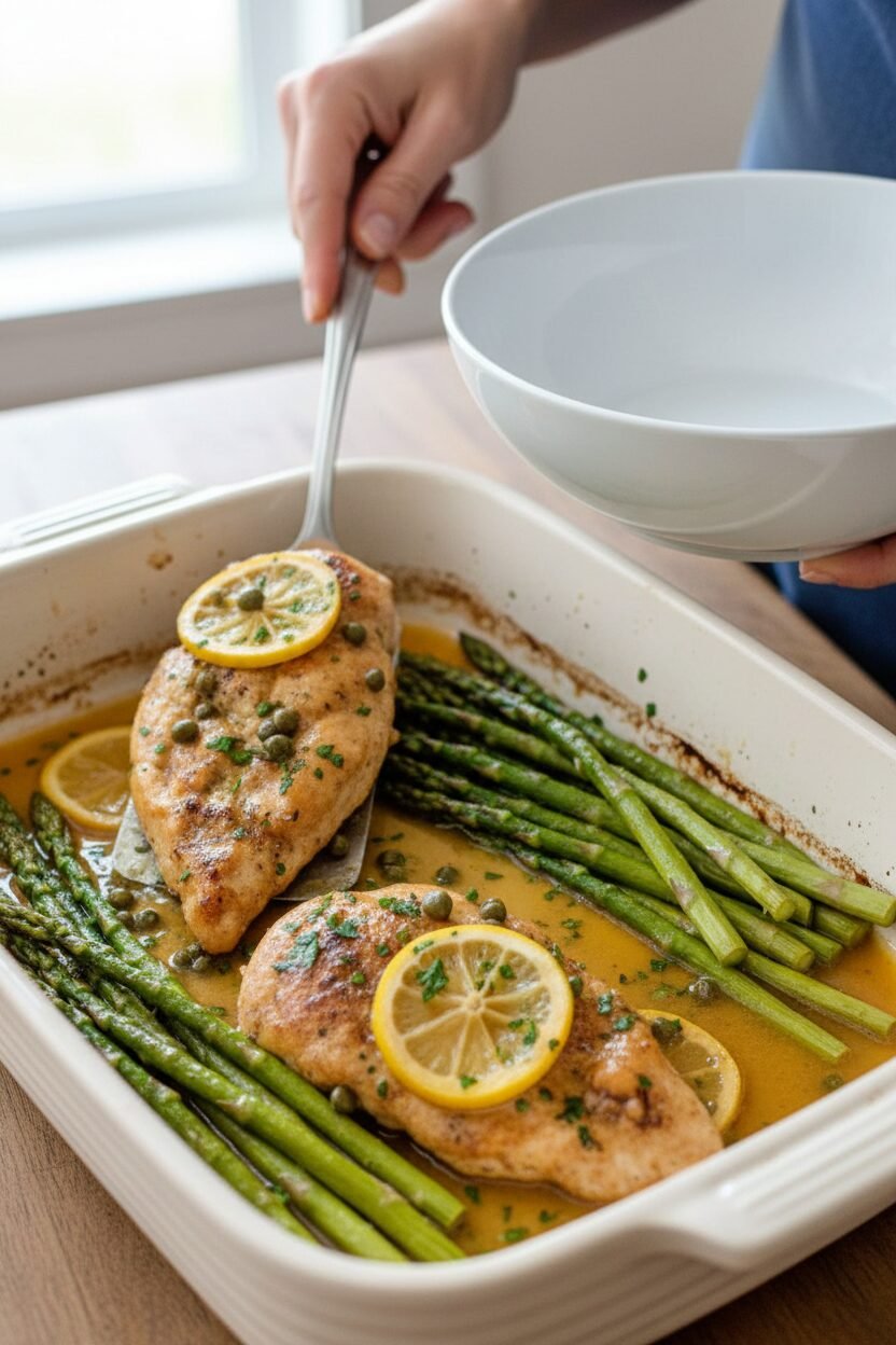 Speedy Chicken Piccata with Asparagus