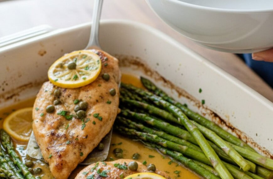 Speedy Chicken Piccata with Asparagus