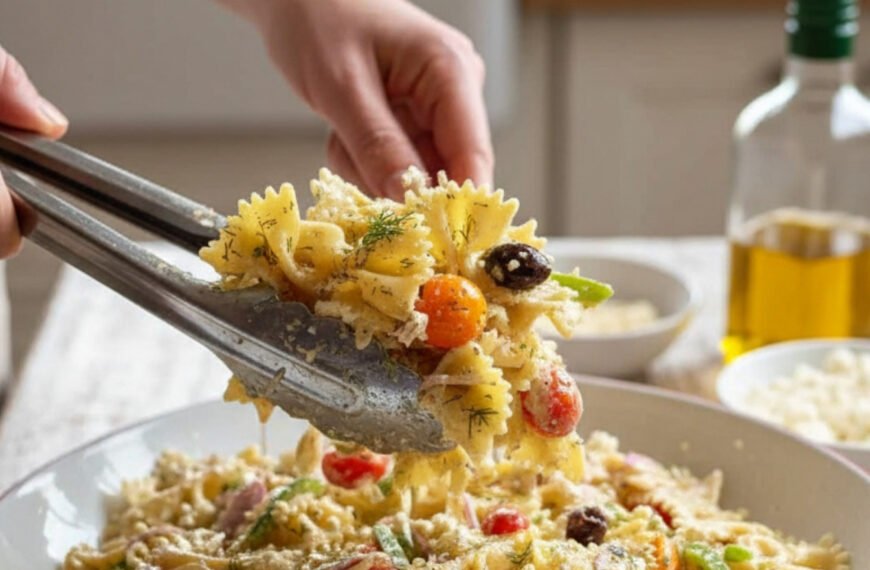 Speedy Greek Pasta Salad with Feta