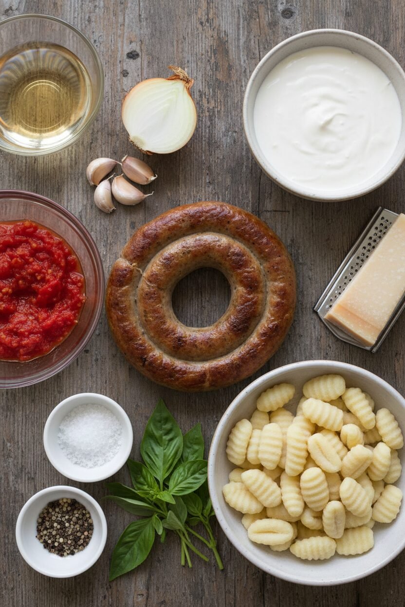 Speedy Sausage and Gnocchi Skillet