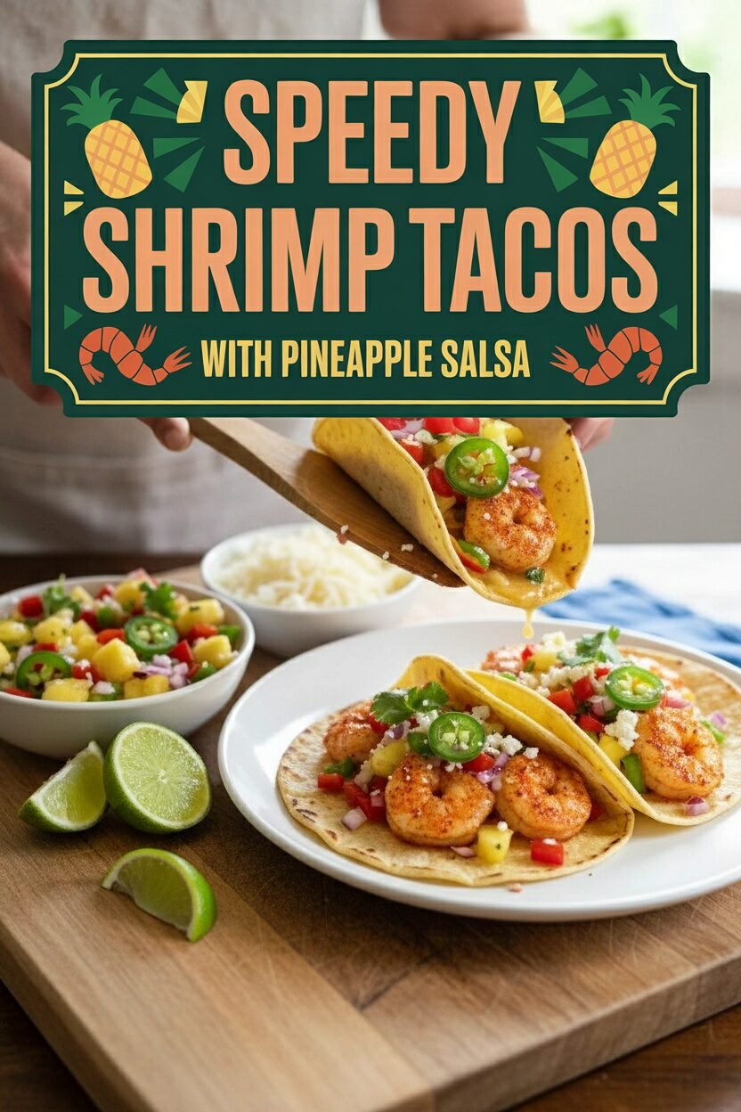 Speedy Shrimp Tacos with Pineapple Salsa