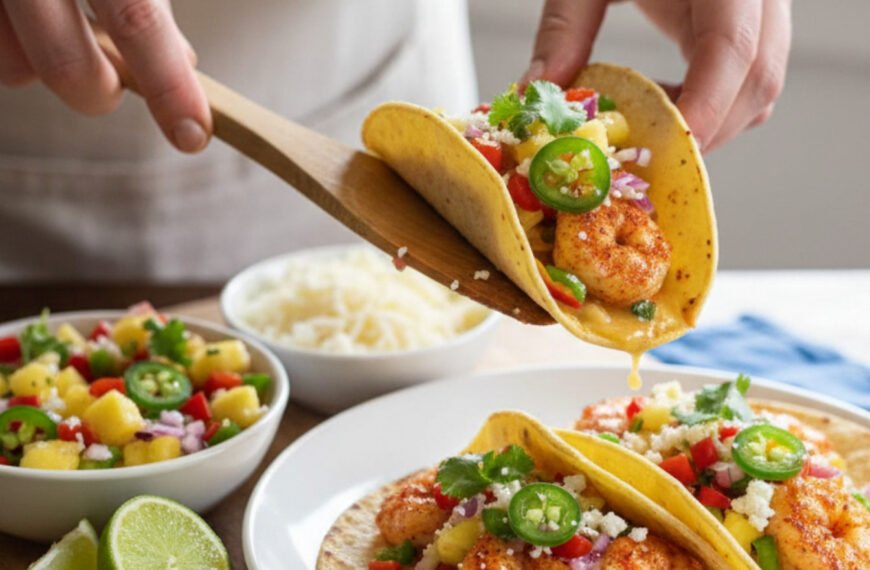 Speedy Shrimp Tacos with Pineapple Salsa