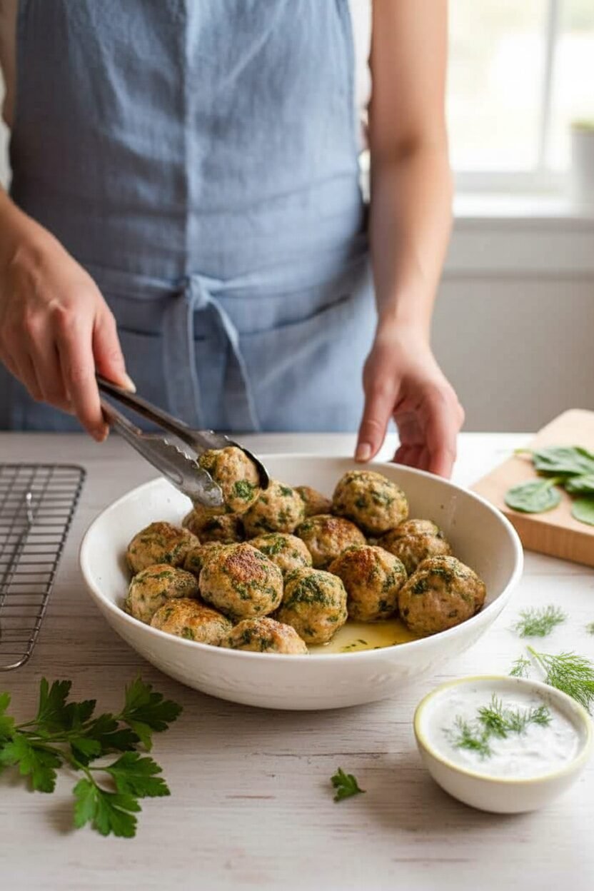 Speedy Spinach Turkey Meatballs