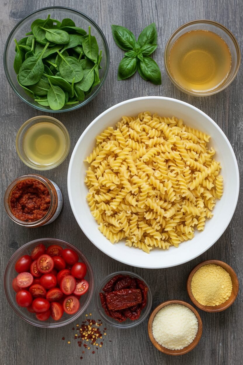 Speedy Sun-Dried Tomato Pesto Pasta