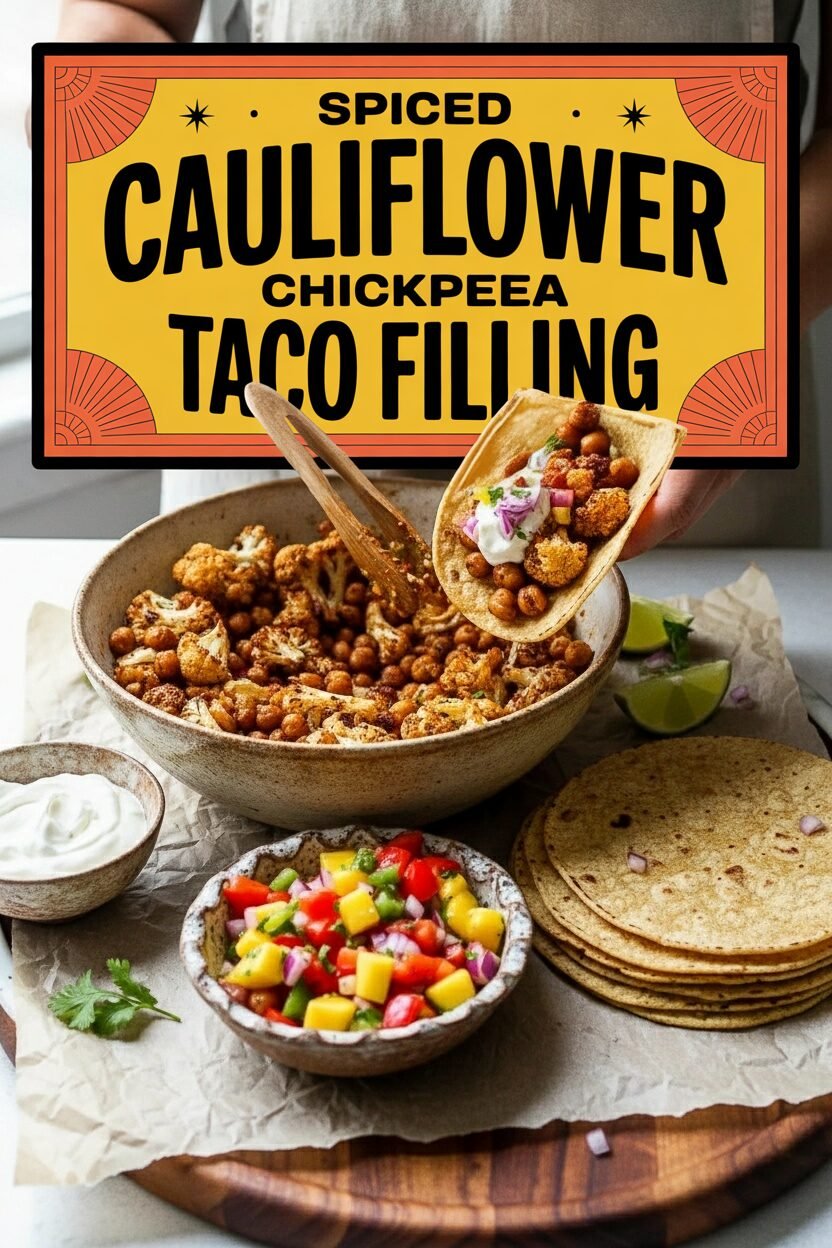 Spiced Cauliflower Chickpea Taco Filling