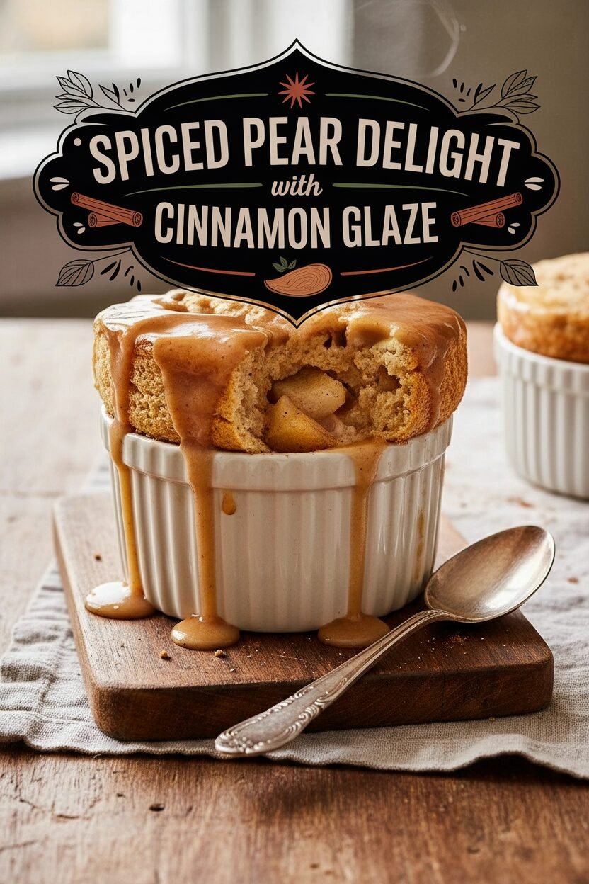 Spiced Pear Delight with Cinnamon Glaze