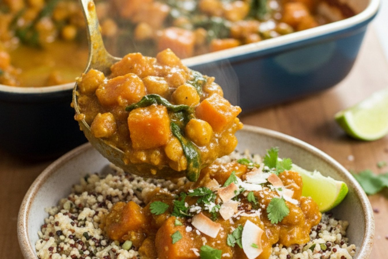 Spiced Sweet Potato Chickpea Stew