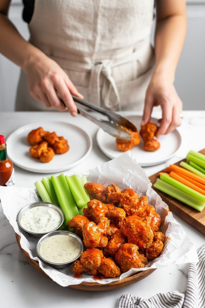 Spicy Buffalo Cauliflower Bites