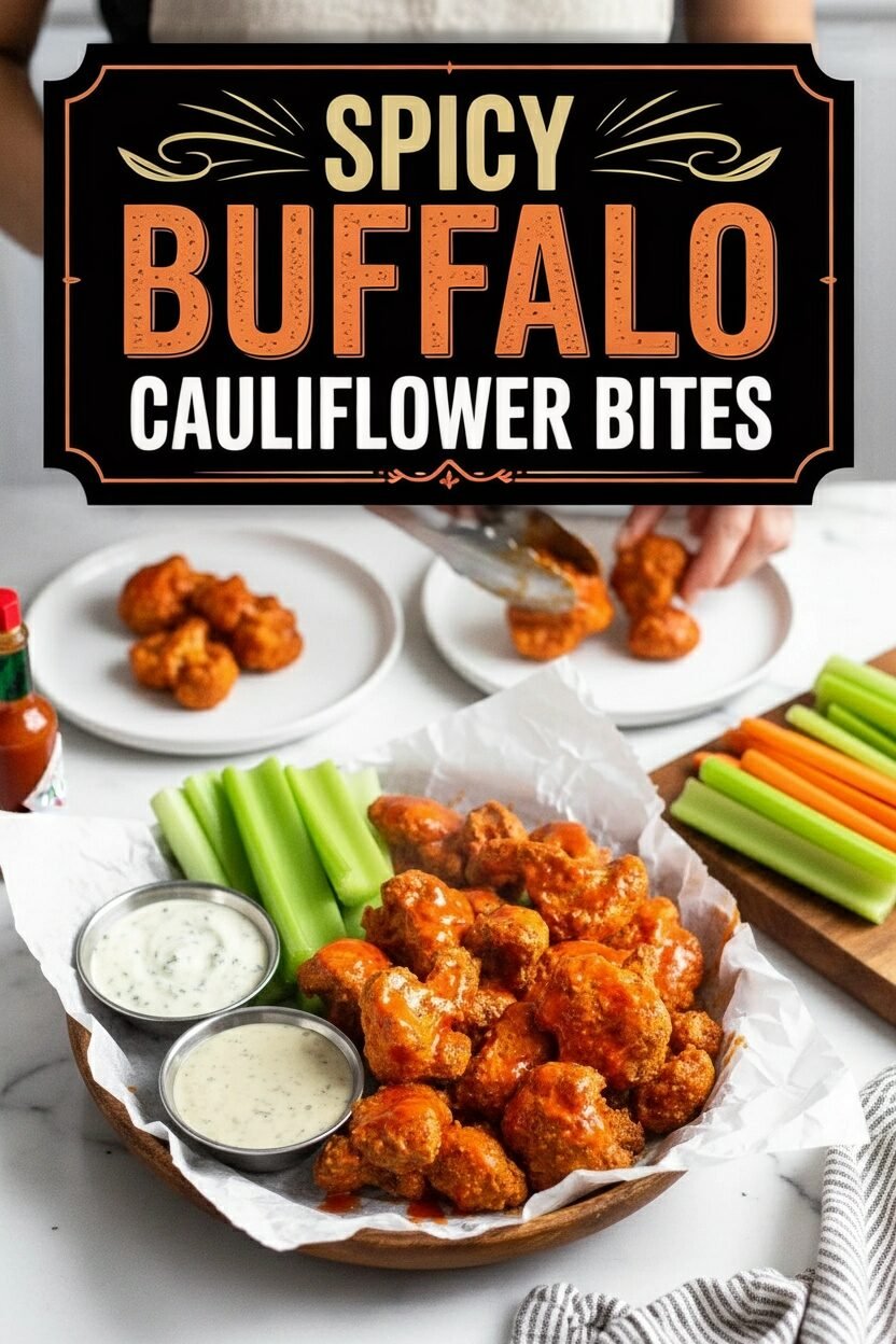 Spicy Buffalo Cauliflower Bites