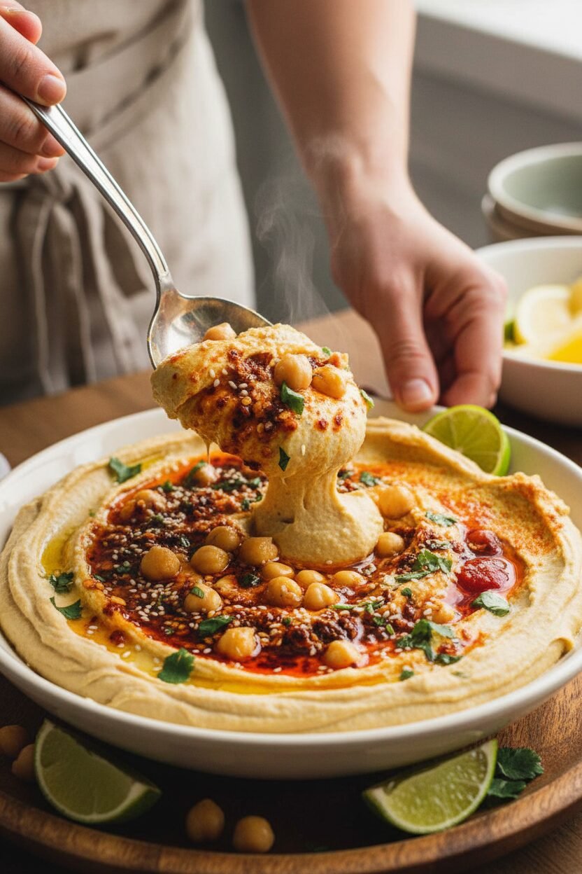 Spicy Chili Crisp Hummus Recipe