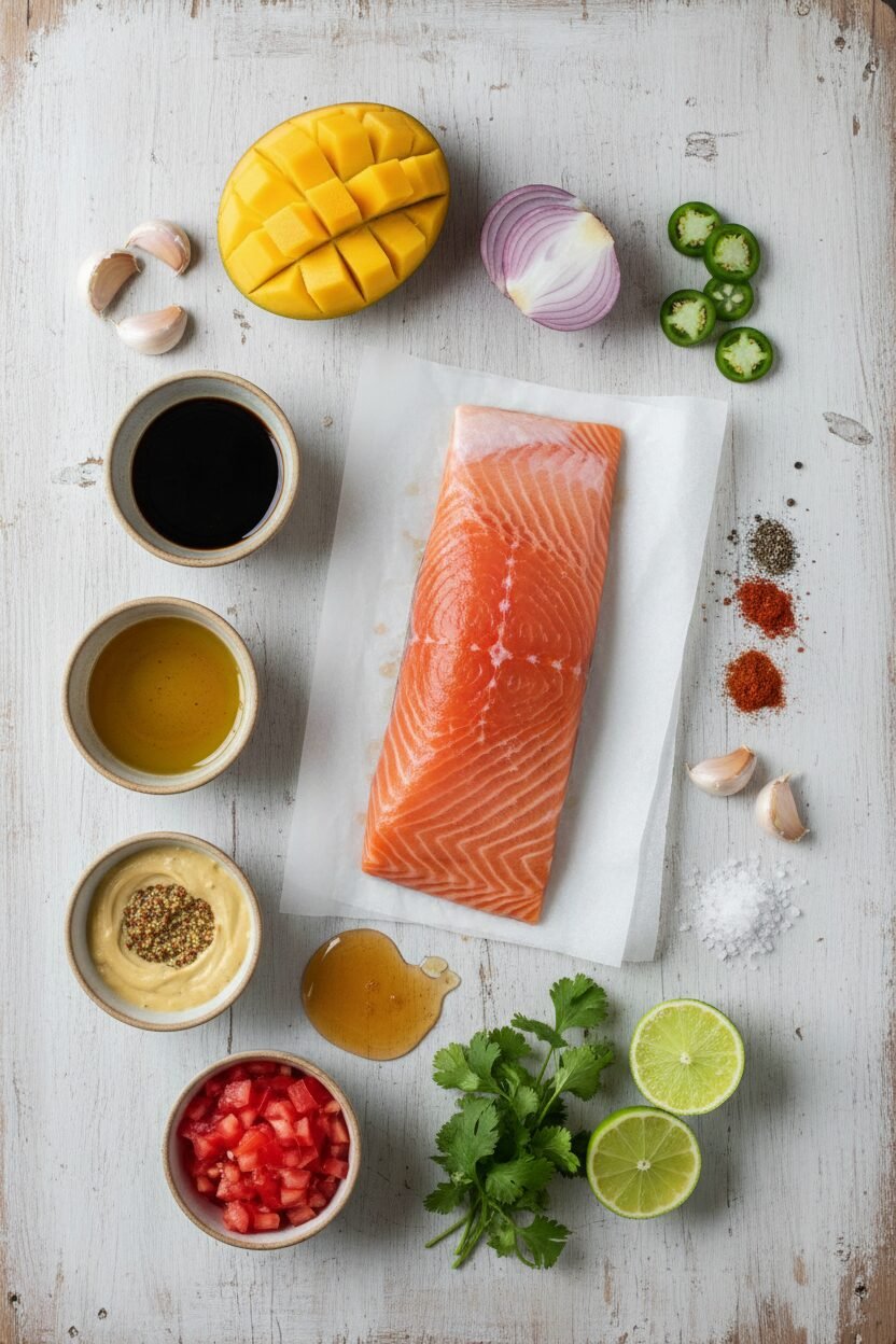 Spicy Mango Salmon Air Fryer Bites