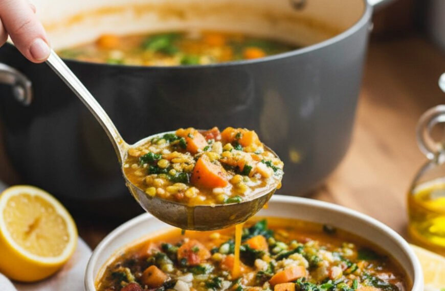Spinach Carrot Lentil Soup