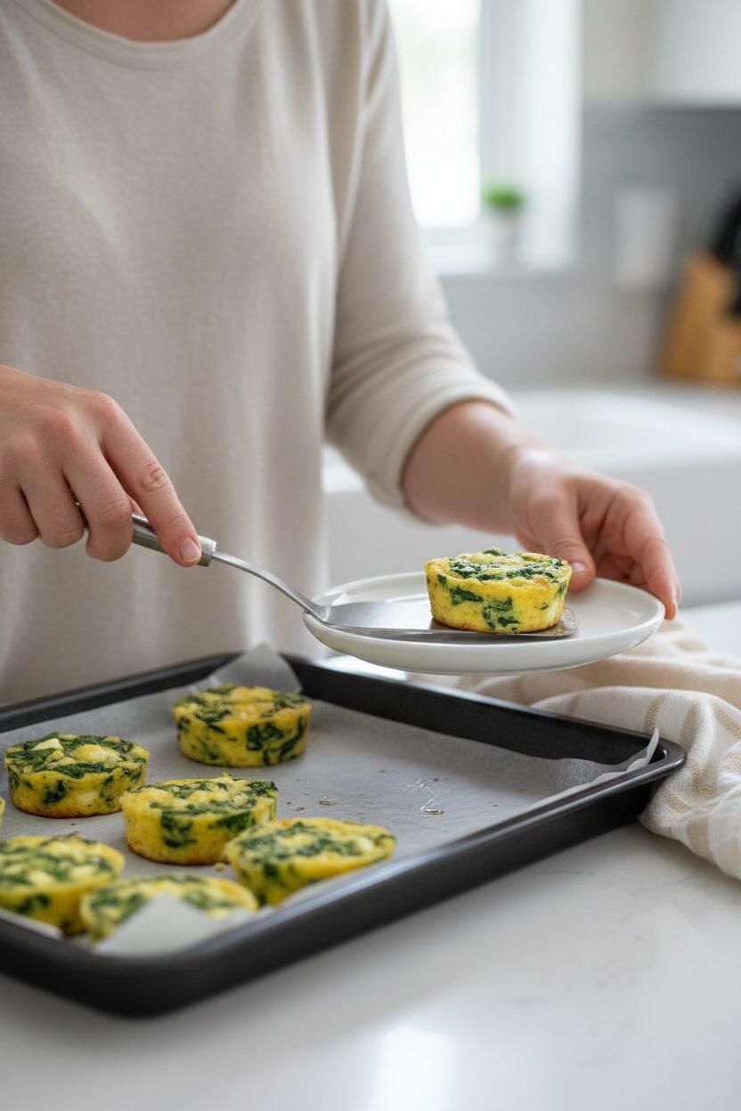 Spinach Gruyere Protein Egg Bites