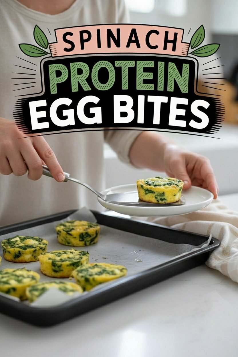 Spinach Gruyere Protein Egg Bites