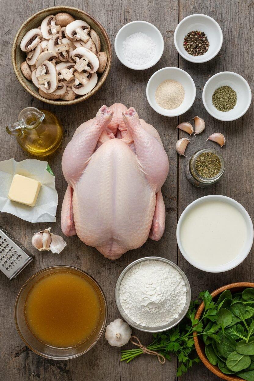 Spinach and Mushroom Stuffed Chicken Breast