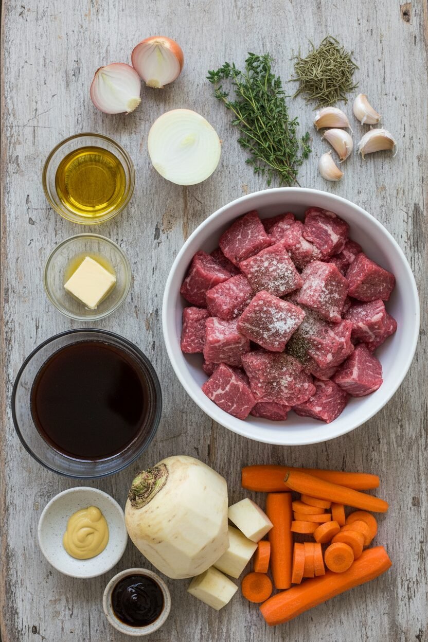 Spring Beef and Root Vegetable Pot